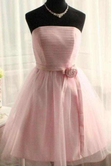 Strapless Semi Formal Party Dress