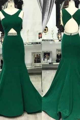 Dark Green Mermaid Prom Dress