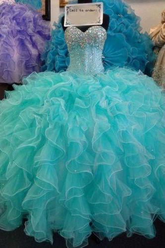 Ruffled Ball Gown Quinceanera Dress