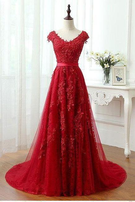 Long Red Evening Dress