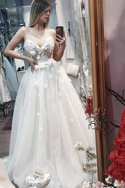 Ivory Sweetheart Neck Lace Applique Long Prom Dress, Evening Dress
