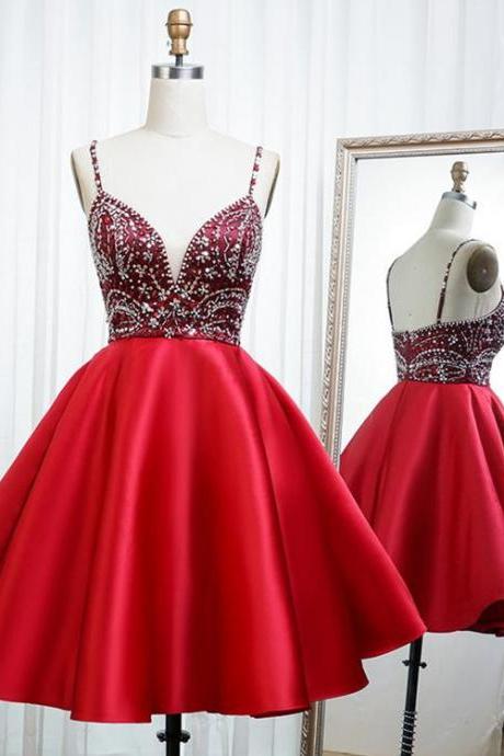 Short Red Semi Formal Occasion Dress