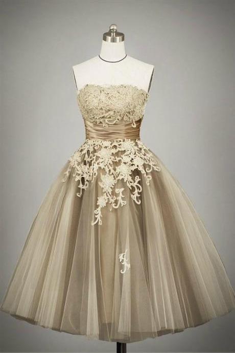 Tea Length Vintage Semi Formal Dress