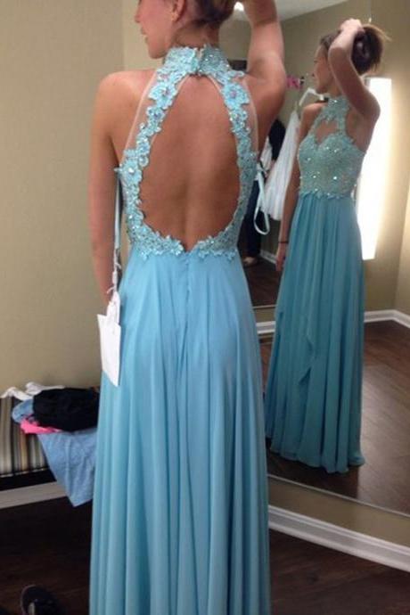 Sheer Sweetheart Neckline Prom Dress With Keyhole Back