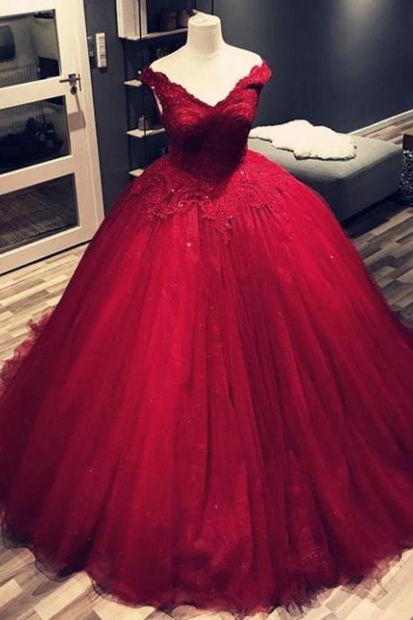Off The Shoulder Ball Gown Quinceanera Dress With Lace