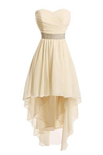 Sleeveless Pleated High Low Chiffon Hoco Party Dress With Corset Back