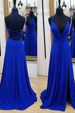 Royal Blue Evening Gown Prom Dress