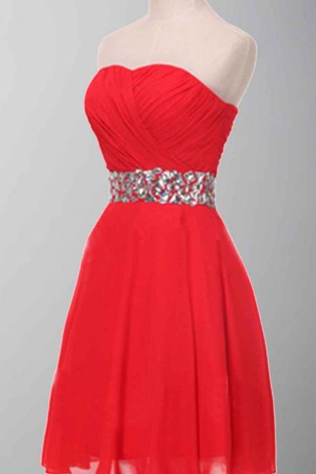 Sweetheart Red Hoco Dress