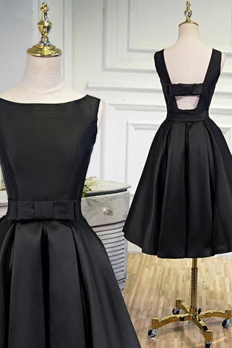 Black Homecoming Dress With Bow