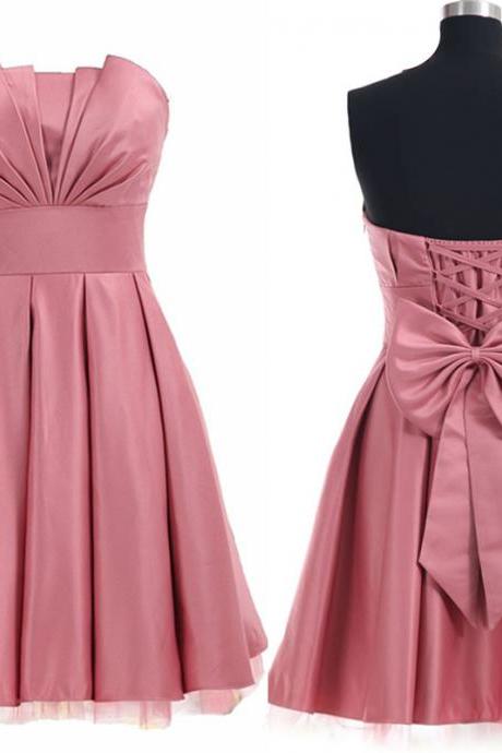 Sleeveless Short Homecoming Party Dress With Corset Back
