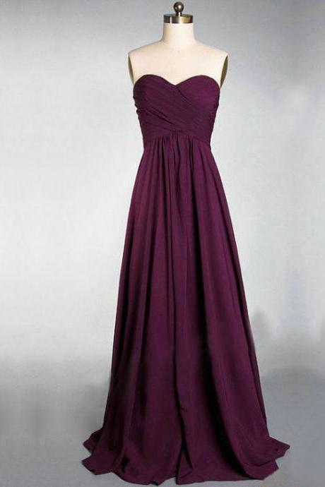 Sweetheart Long Bridesmaid Dresses Evening Gowns