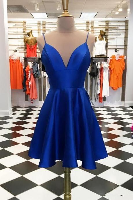 Royal Blue Homecoming Dress Short Party Dress
