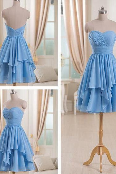 Blue Short Dress Homecoming