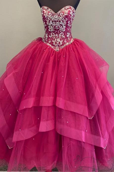 Beaded Sweet 16 Ball Gown Quinceanera Dress