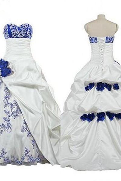 Ruched Vintage Wedding Dresses With Embroidery