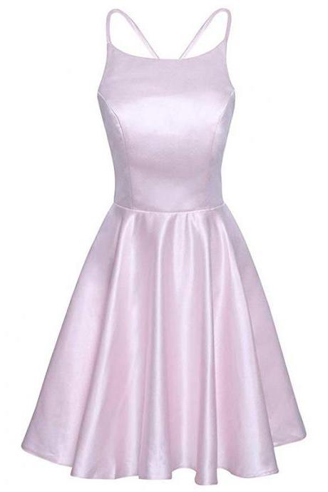 Baby Pink Short Hoco Homecoming Dress Party