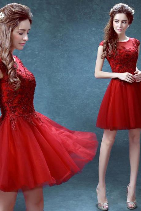 Red Short Homecoming Dresses For Party