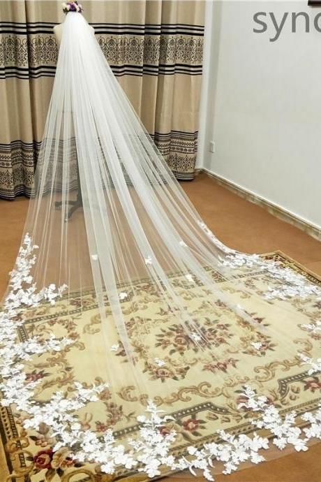 3 Meters Long Bridal Veil for Wedding Accessories Brides