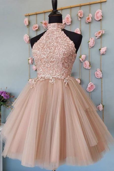 High Neck Short Hoco Party Dresses Homecoming Semi Formal Occasion Gown Short Prom Dress