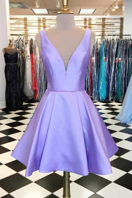 Lavender Short Hoco Party Dresses For Homecoming Birthday