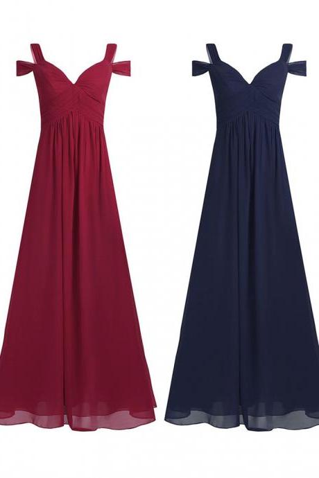 Cold Shoulder Long Chiffon Special Occasion Dresses Evening Gowns