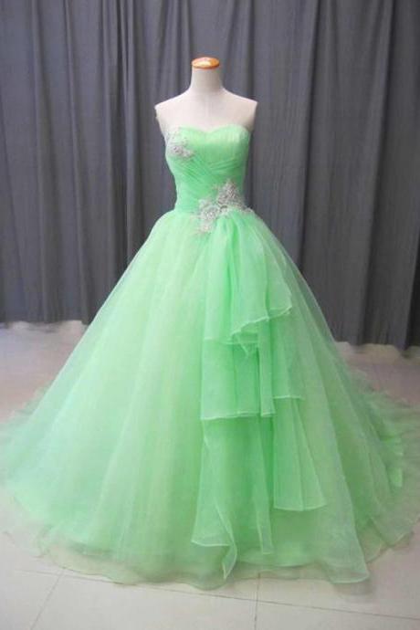 Sleeveless Mint Green Long Evening Dress Pageant Formal Evening Gown