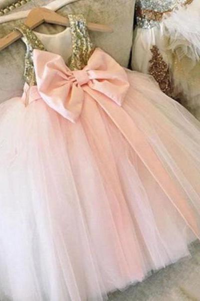 Sequin Tulle Girl Birthday Party Dress