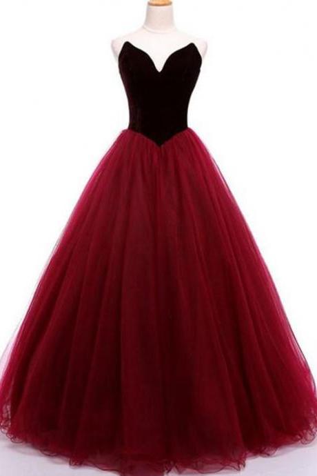 Velvet Tulle Dresses Long Special Occasion Evening Gowns
