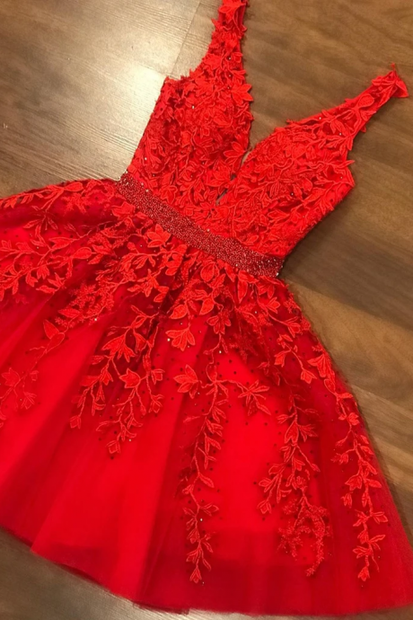 Red Short Junior Prom Dresses For Hoco Party