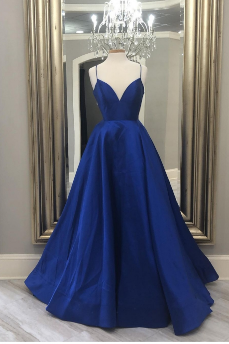 Royal Blue Prom Dress Long Evening Gown
