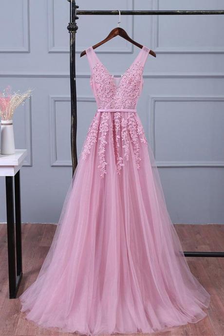 A-line Long Prom Dress Evening Gown