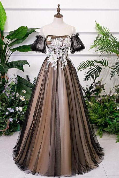 Sheer Neck Long Pageant Dress Evening Gown
