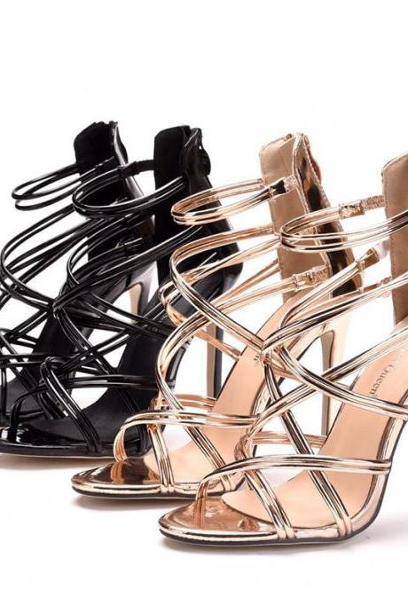 Strappy Women Heels Sandals Shoes