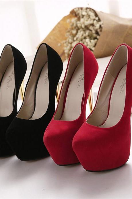 Cape Toe Suede Women Platforms Shoes