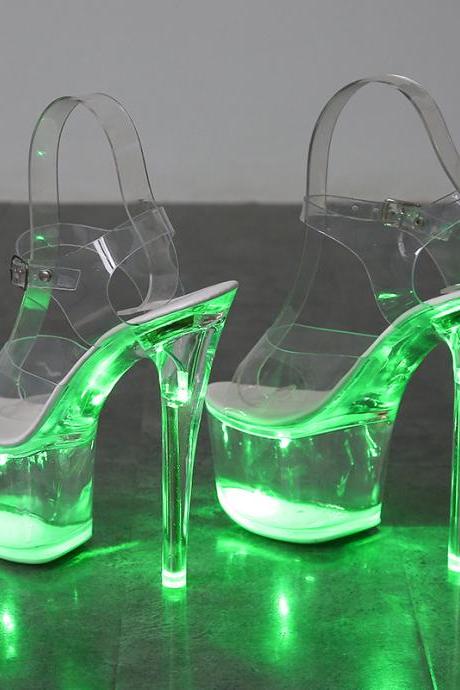 Fluorescent Platform Sandals