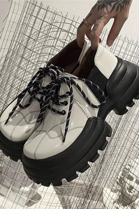 Lace-up Front Platform Shoes for Teen Girls