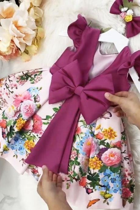 Floral Print Toddler Girl Dresses