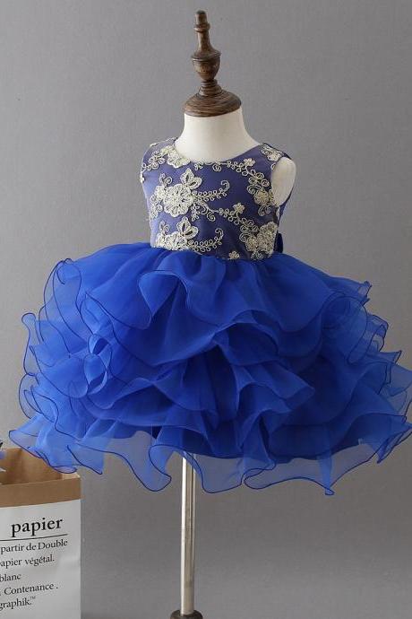Royal Blue Puffy Girl Dress