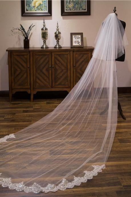 3M 2T Wedding Bridal Veil with Comb