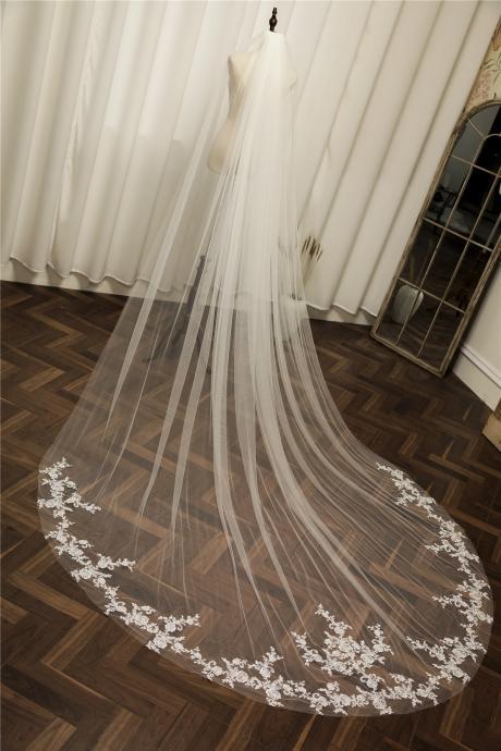 Single Layer Wedding Bridal Veil with Comb