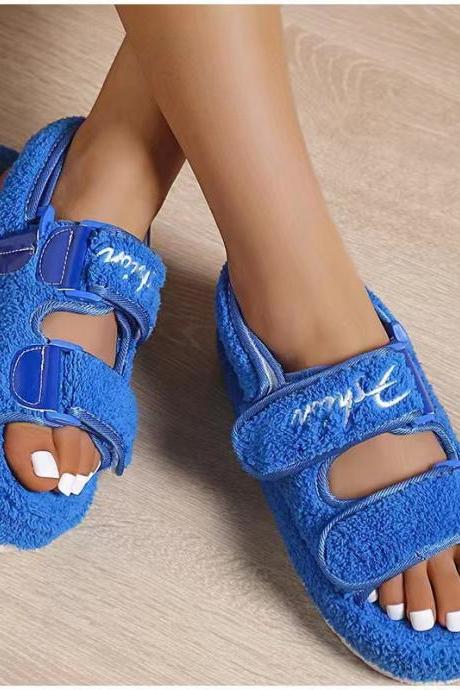 Fluffy Two Part Sandals