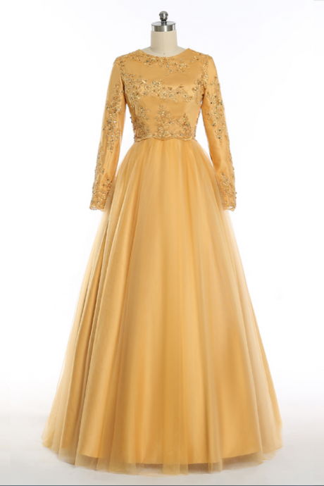 Modest Formal Occasion Evening Gown Dress for Muslim Women