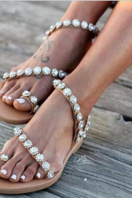 Toe Post Women Summer Flat Sandals