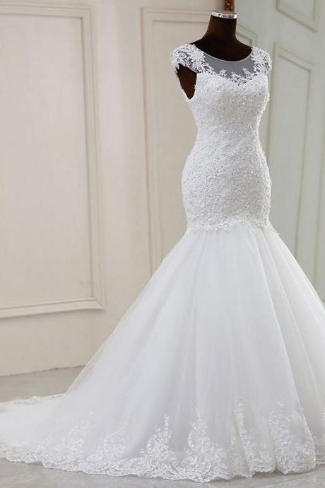 Real Pictures Mermaid Wedding Dresses For Brides
