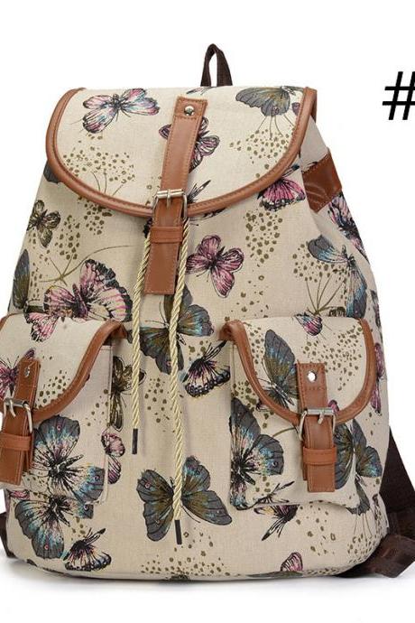 Vintage Women Canvas Backpack
