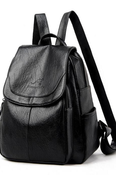 Faux Leather Women Backpack