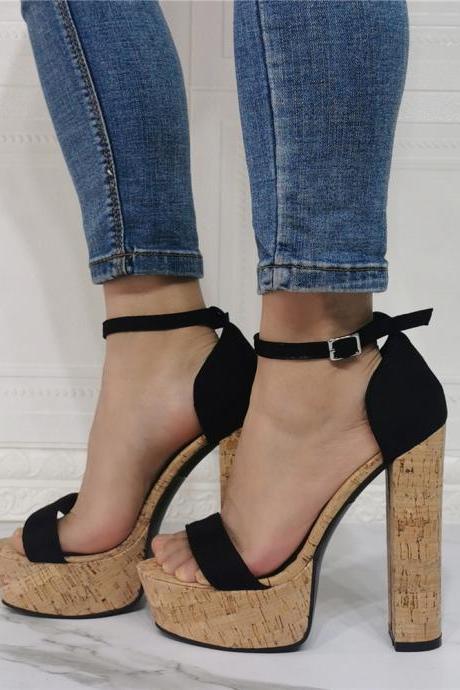 Women Ankle Strap Platform Sandals Summer Shoes