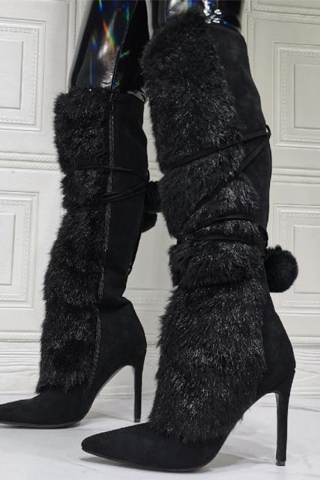 Black Women Winter Boots