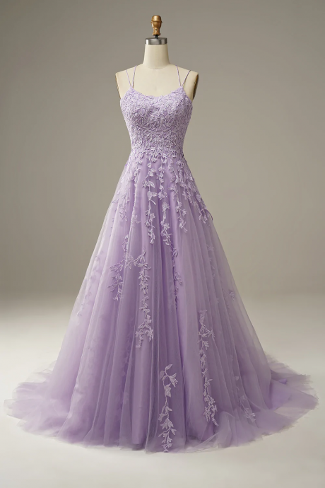Lilac Long Prom Dress