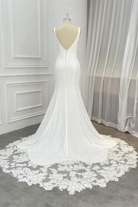 Trumpet Wedding Gown Bridal Dress Plus Size